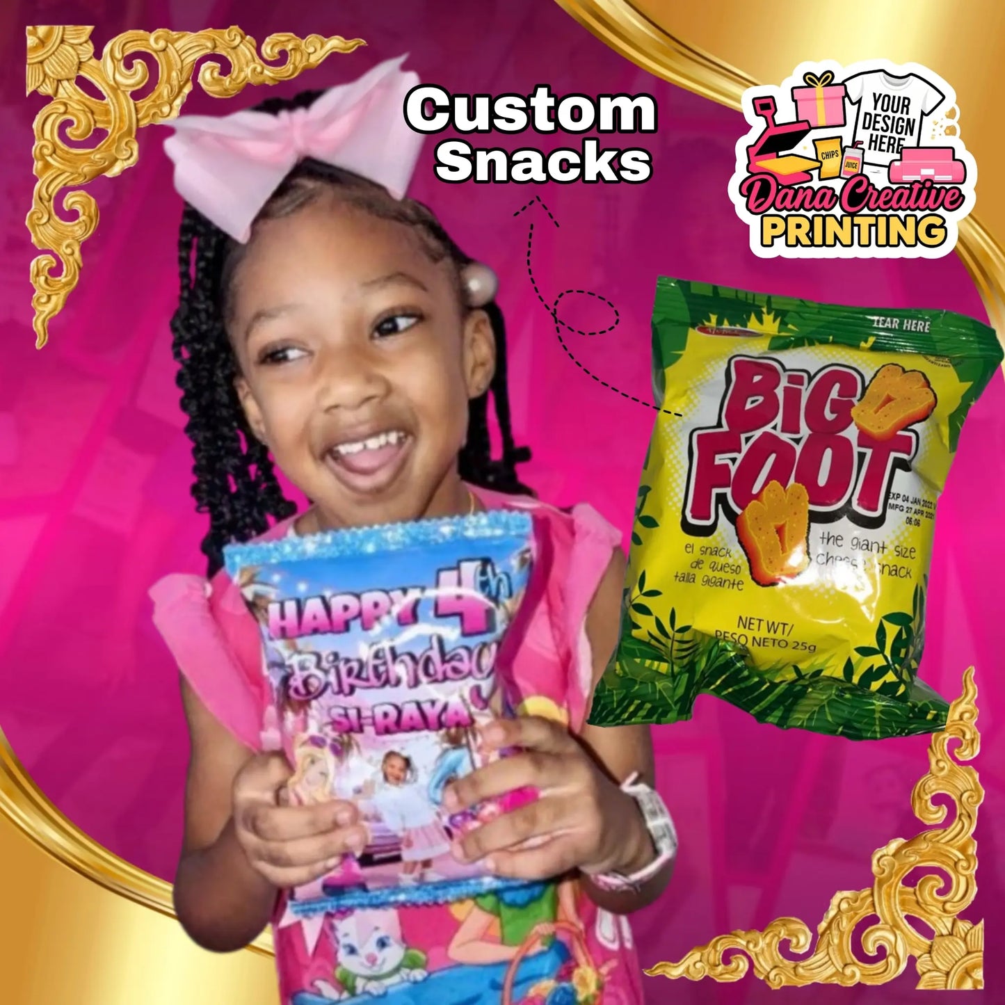 Custom Snack - 3 Bigfoot | party favor by Dana Creative Hub
