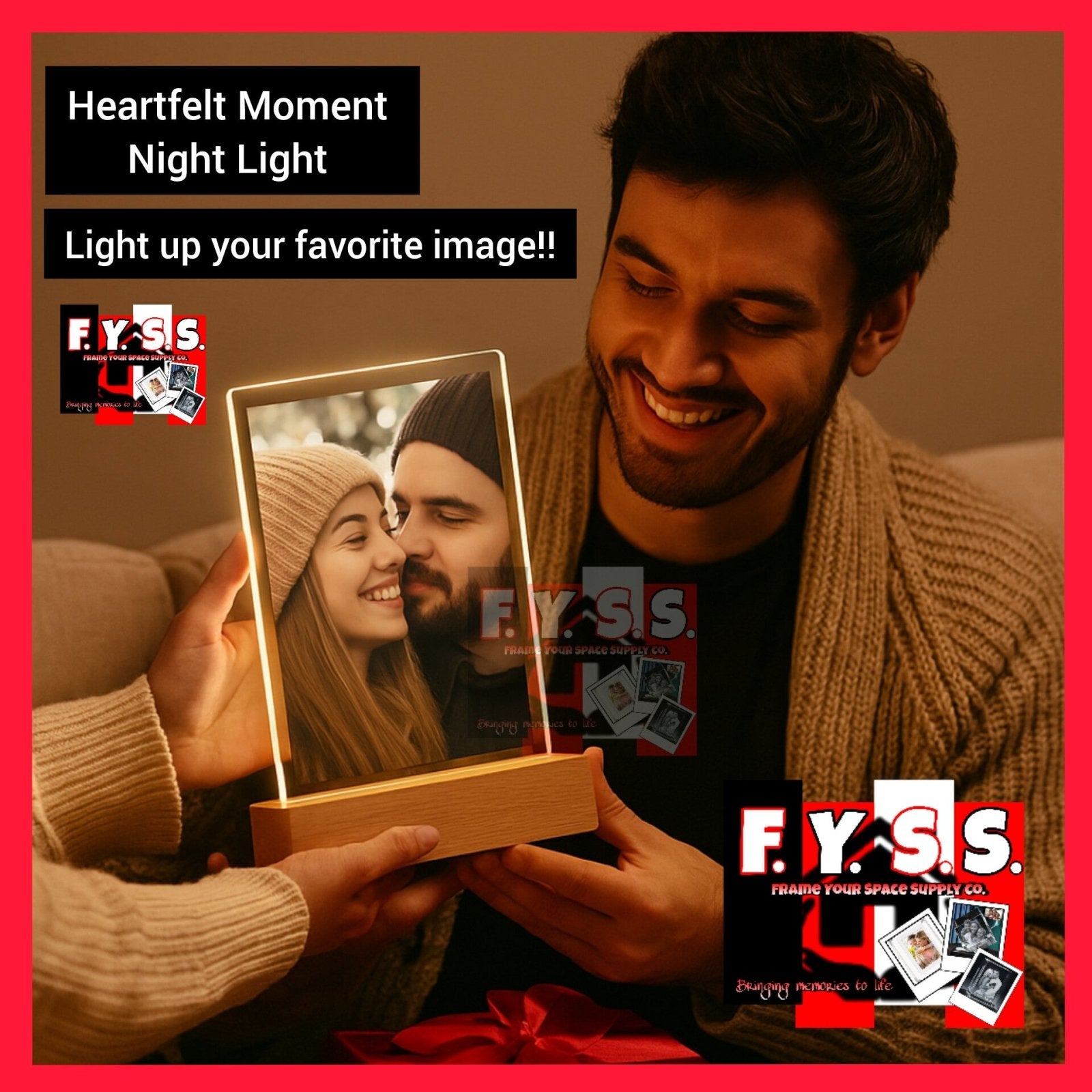 Heartfelt Moment Night Light - | Memory Frame by Dana Creative Hub