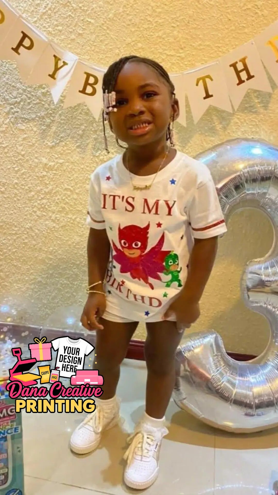 Custom Kids Thick Shirt (Cotton) – Personalized Design Tee for Kids | Add Your Text or Image - White | personalized t-shirt by Dana Creative Hub