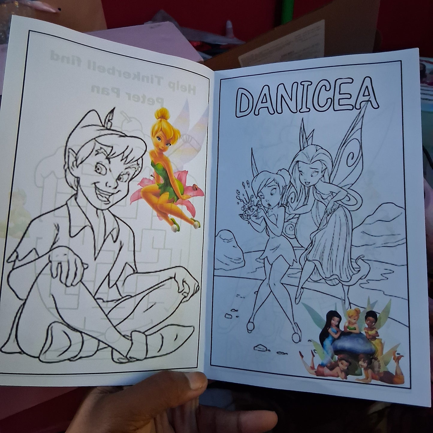 Personalized custom coloring book with unique designs and name on the cover, perfect for kids, parties, and special gifts