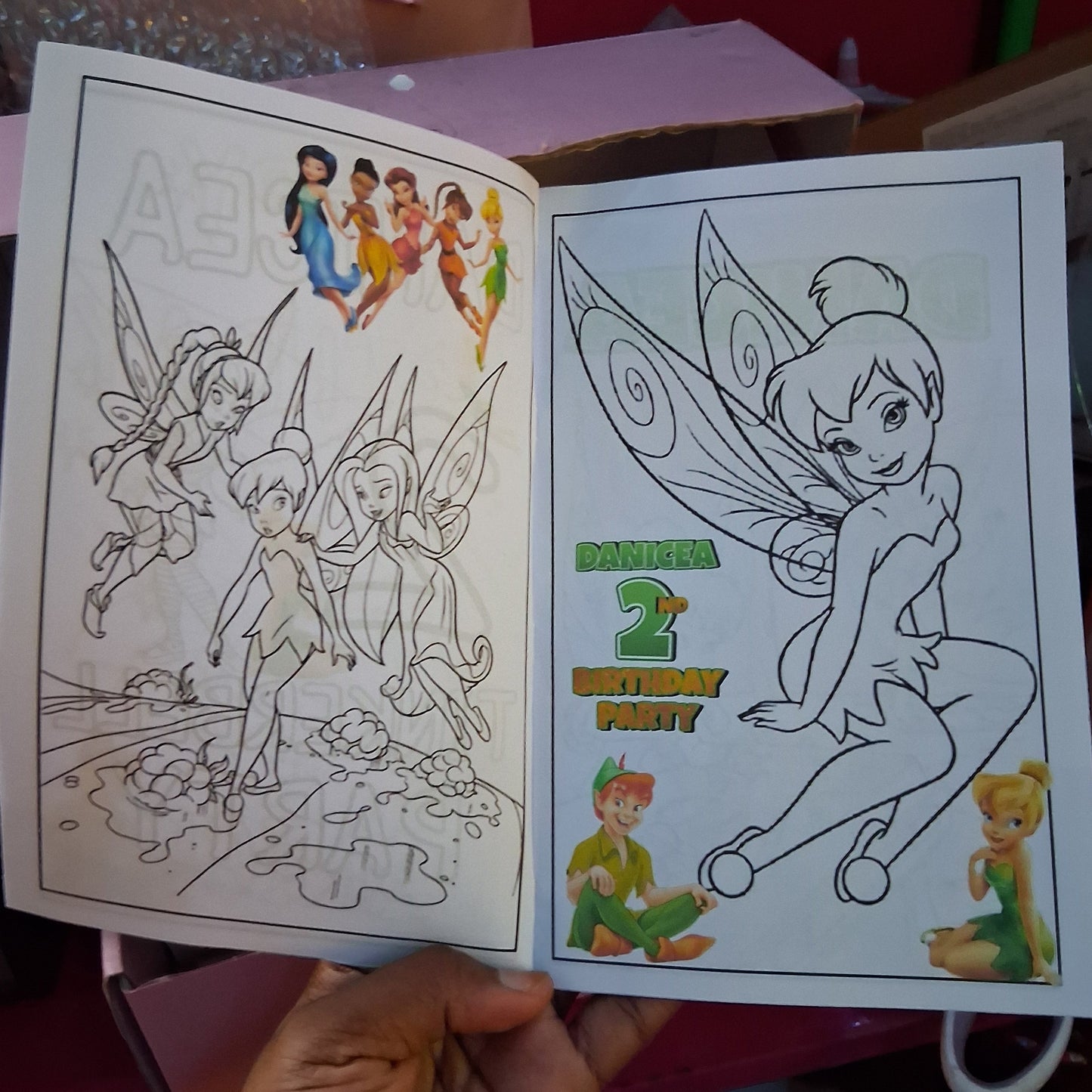 Personalized custom coloring book with unique designs and name on the cover, perfect for kids, parties, and special gifts