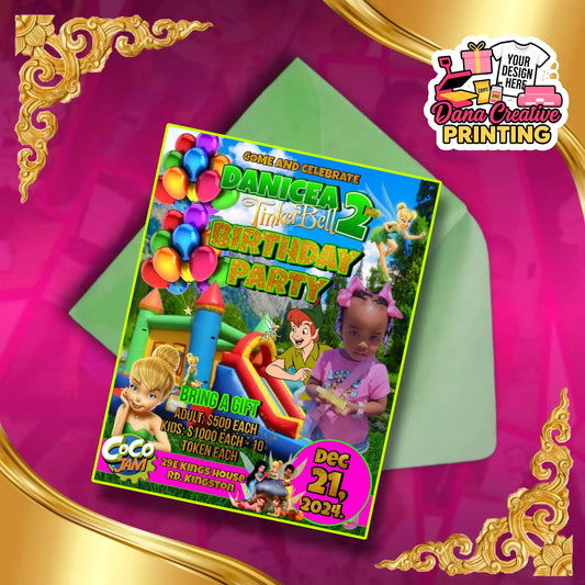 Custom birthday party poster with vibrant colors and event details