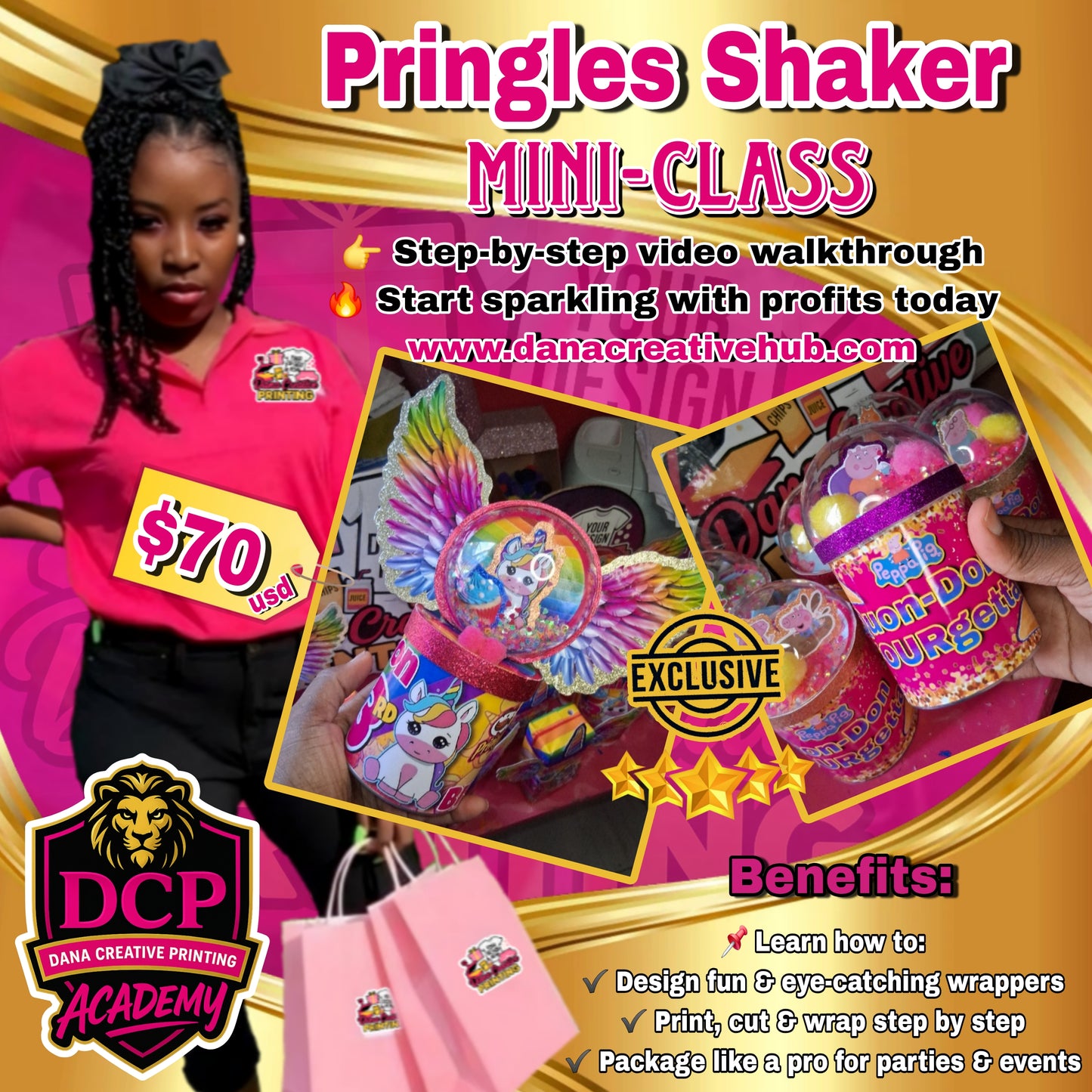 Pringles shaker party favor mini-course – DIY tutorial for custom chip can wrappers and packaging