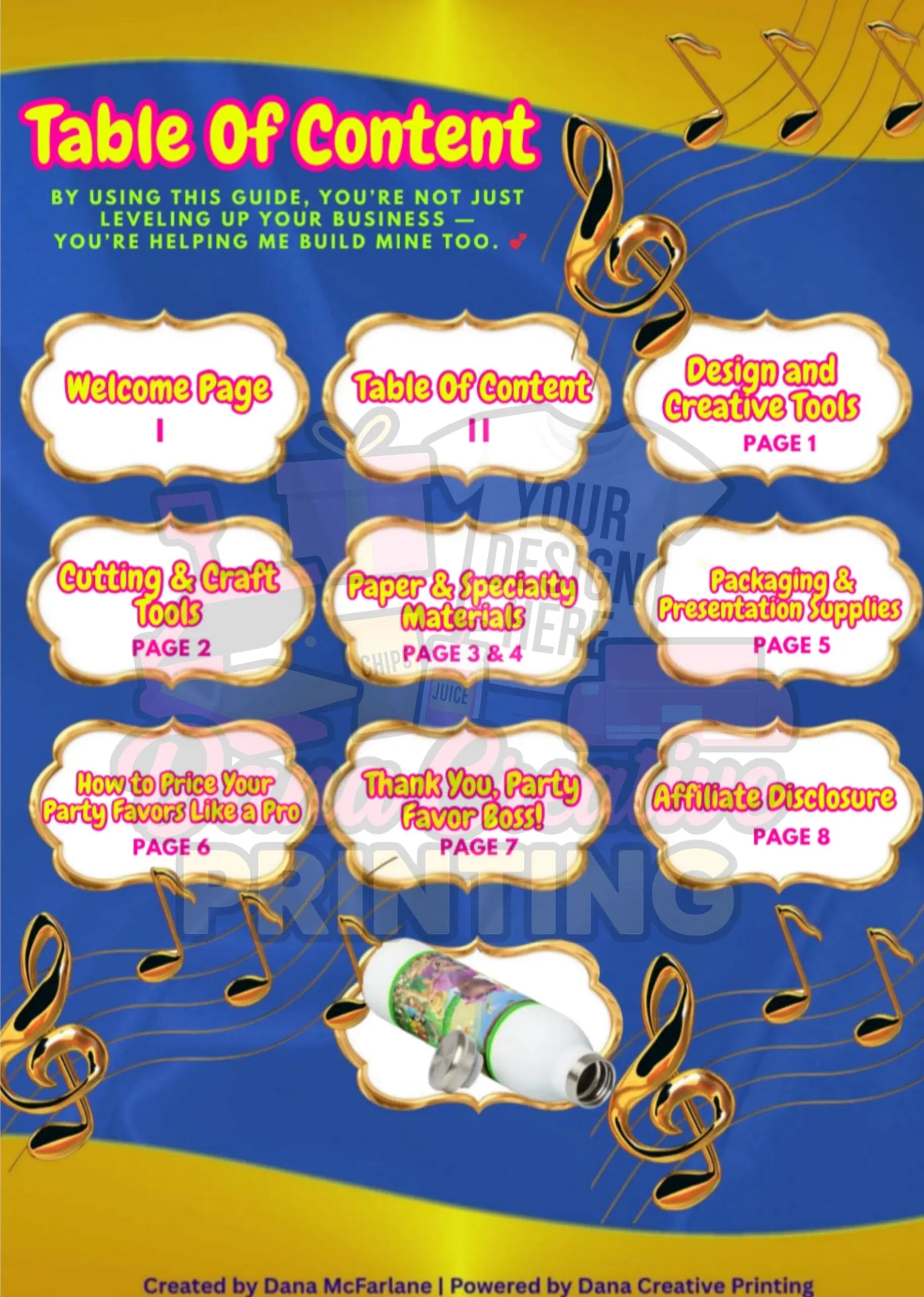 Dana's Favorite Party Favor tools & supplies – Must - Have List for Custom T-Shirts & Party Favors - | digital ebook by Dana Creative Hub