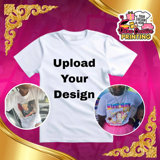 Custom Thin Shirt (Cotton) – Personalized Design Tee for Men, Women & Teens | Add Your Text or Image - White | personalized t-shirt by Dana Creative Hub