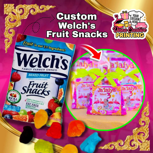 Custom Welch’s Fruit Snacks - 2 Welch's Fruit Snacks | party favor by Dana Creative Hub