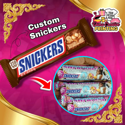 Custom Chocolate - Snickers | party favor by Dana Creative Hub