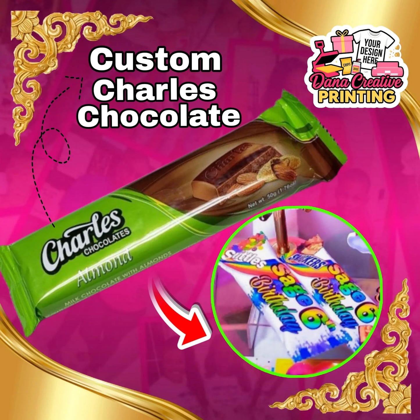 Custom Chocolate - Charles Chocolate | party favor by Dana Creative Hub